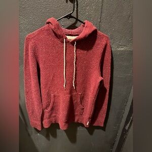 Women’s Koto Red Knit Pullover Hoodie Size Small